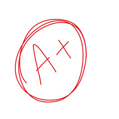 A plus grade logo symbol illustration 
