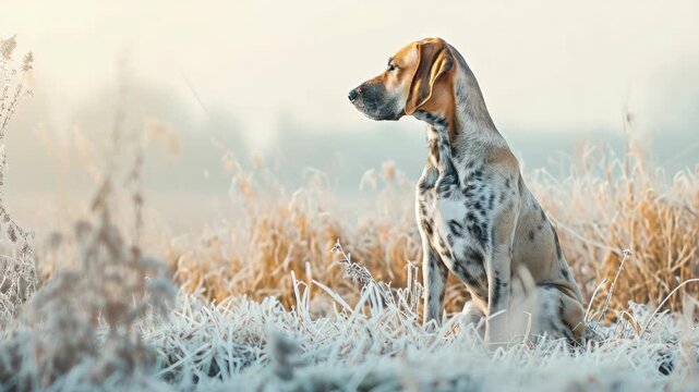 Dalmatian in a field of snow