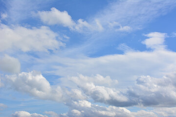 Fototapeta premium sky wallpaper with Blue Sky with Fluffy White Clouds