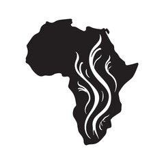 Futuristic Fragmented African Continent Logo with Bold Technology Influence