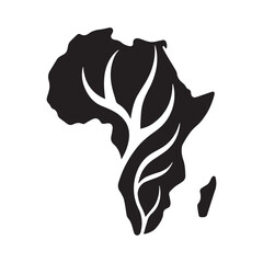 Connected Africa Symbol Showing Vibrant Future and Global Growth