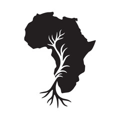 Futuristic Digital Africa Map Design with Sharp Geometric Precision Style