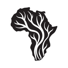 Powerful Africa Map Symbol With Dynamic Future Forward Motion Style
