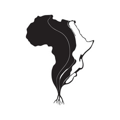 Radiant African Continent Design Showing Expanding Power and Cultural Pride
