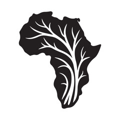 Continuous Stroke African Continent Design Showing Harmony and Strong Identity