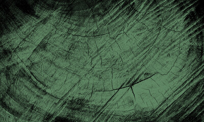 Abstract green textured background with dark edges and radial lines