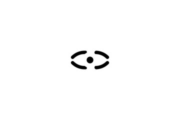 Minimalist Central Circle Logo &ndash; Abstract Symbol with Curved Lines for Balance, Motion & Branding Use