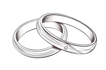 Fototapeta premium Wearing wedding ring platinum jewelry silver.
