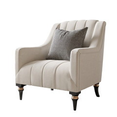 Armchair with cushion