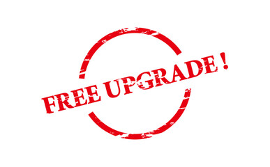 FREE UPGRADE ! - FREE UPGRADE ! words written on Red Rubber Stamp 

