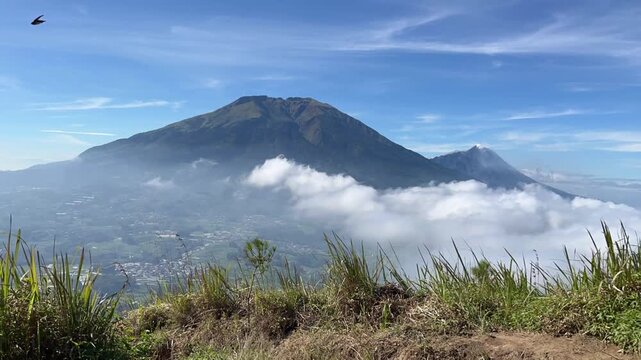 the scenery of mountain merbabu, indonesia