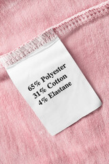 Fabric composition label