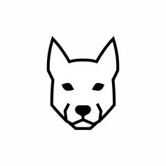 simple vector icon of dog head