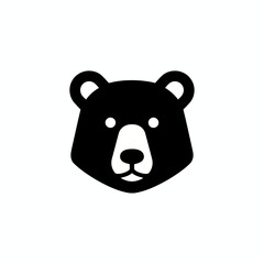 simple vector icon of panda head