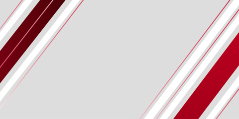 Modern gray abstract vector long banner background.Abstract background design with geometric shape.red and white banner background with diagonal stripes design.Futuristic lighting background.