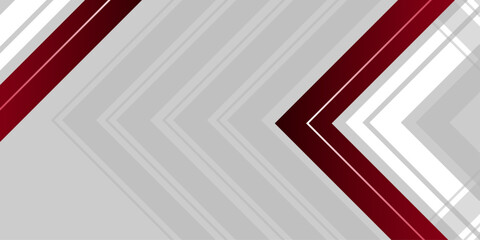 Modern gray abstract vector long banner background.Abstract background design with geometric shape.red and white banner background with diagonal stripes design.Futuristic lighting background.