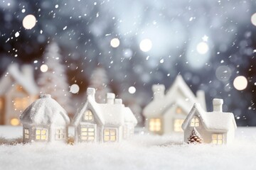 Fototapeta premium Christmas snow outdoors winter.