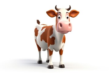 Cow livestock cartoon mammal.