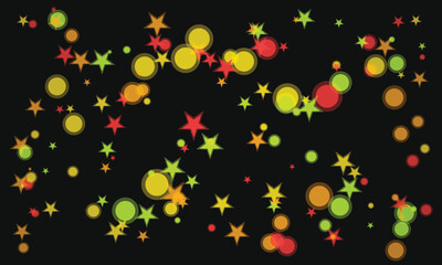 Abstract circular light effects with vibrant color gradients and subtle textures