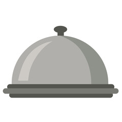 Fototapeta premium Dinner Cloche Elegant Presentation Serving Symbol Design Element
