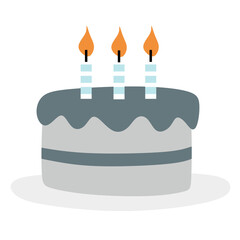 Birthday Cake with Candles Party Celebration Element