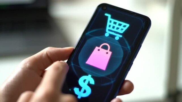 hand holding mobile phone