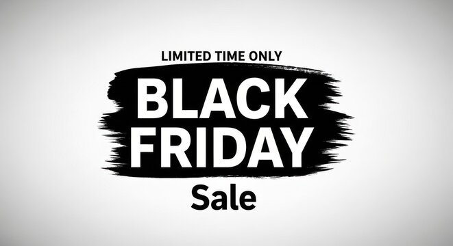 Black friday sale banner with brush stroke