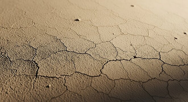 Cracked Earth Texture Close Up Dry Arid Landscape.