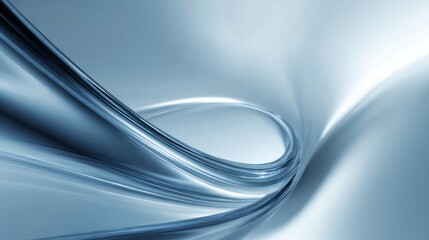 Abstract dynamic flow design featuring luminous blue and silver light streaks
