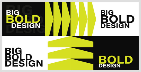 Big Bold Design Vector Illustration with Geometric Shapes