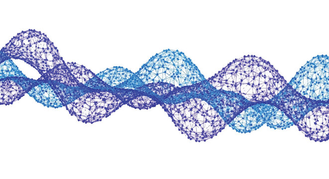 Vibrant blue and purple DNA double helix structure on a white background with a shallow depth of field and cinematic lighting conveying a scientific and educational mood.