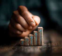 Financial Progress Bar Graph Boosting Investment