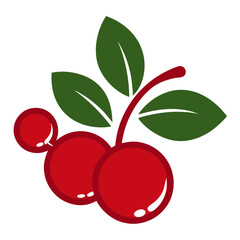 cranberry silhouette on white background