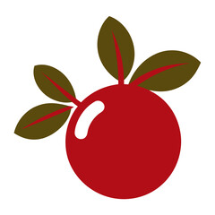 cranberry silhouette on white background
