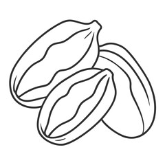 line art dates fruit on white