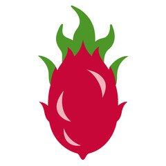 dragonfruit silhouette on white background