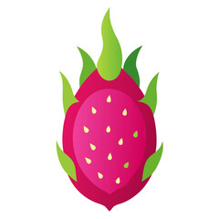 dragonfruit on white background