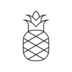 Pineapple Vector Icon Illustration On Isolated Background.	