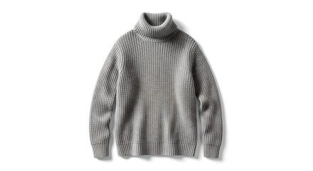 High-quality winter turtleneck sweater photo showing detailed knit texture, soft lighting, and modern minimalist presentation.