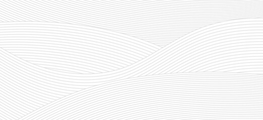 Modern simple line background, geometric pattern. Horizontal gray wave crossing lines, abstract-pattern. Wavy minimalist background. Graphic design element. Vector