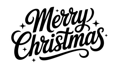 Merry Christmas Calligraphy Typography Design