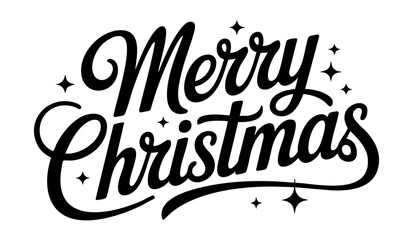 Merry Christmas Calligraphy Typography Design