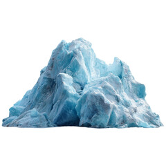 Fototapeta premium Majestic jagged iceberg floating in isolated arctic water environment
