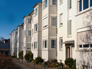 Modern White Apartment Buildings