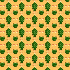 seamless pattern with leaves