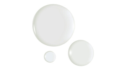 Gel serum texture. Clear skin care liquid drops. Cosmetic product swatch isolated on white background