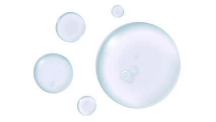 Collection of Glycerin Gel Makeup Primer Isolated on White. Anti Aging Hydro Serum.