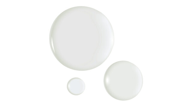 Gel serum texture. Clear skin care liquid drops. Cosmetic product swatch isolated on white background
