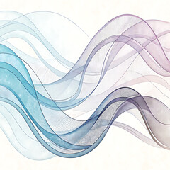 Abstract minimalist design flowing waves gentle gradient colors subtle texture overlay illustration