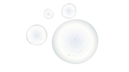 Gel serum texture. Clear skin care liquid drops. Cosmetic product swatch isolated on white background